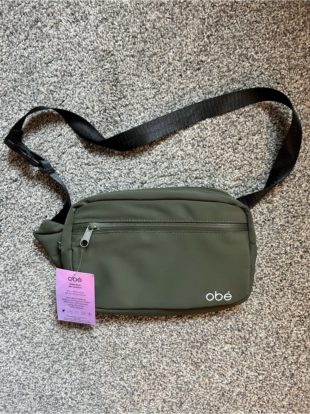 Olive Green Crossbody Sling Belt Bag